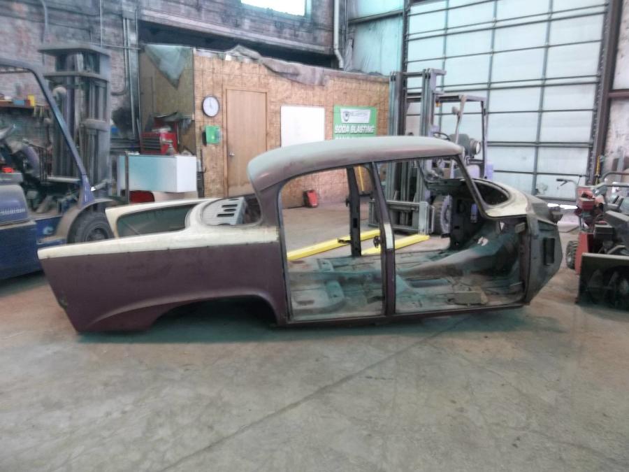 1957 Chevy BEFORE Mounting on Rotisserie