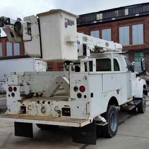 BUCKET TRUCK AFTER BLAST AND PAINT