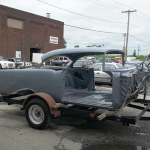 1957 Chevy BEFORE Mounting on Rotisserie