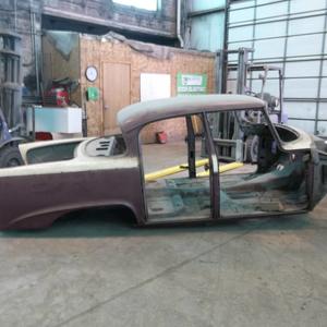 1957 Chevy BEFORE Mounting on Rotisserie
