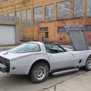 Corvette BEFORE Soda Blasting